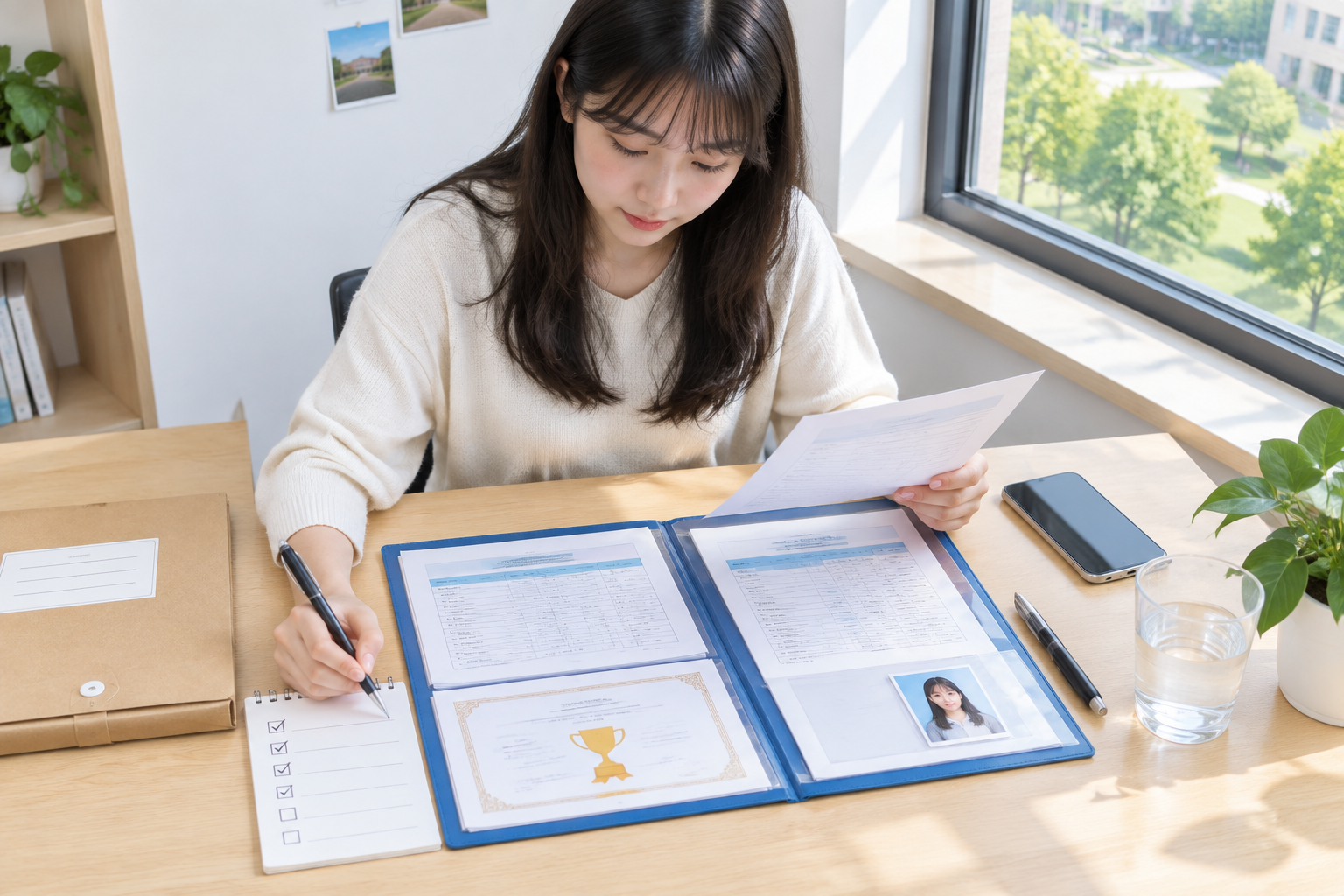 哈银消费金融子公司投递前整理学籍报告与证书材料的场景